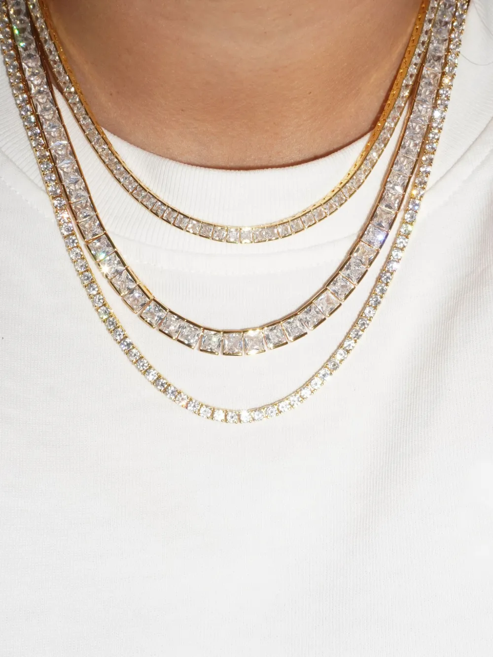 Izabel Display square-cut tennis necklace | Image 2