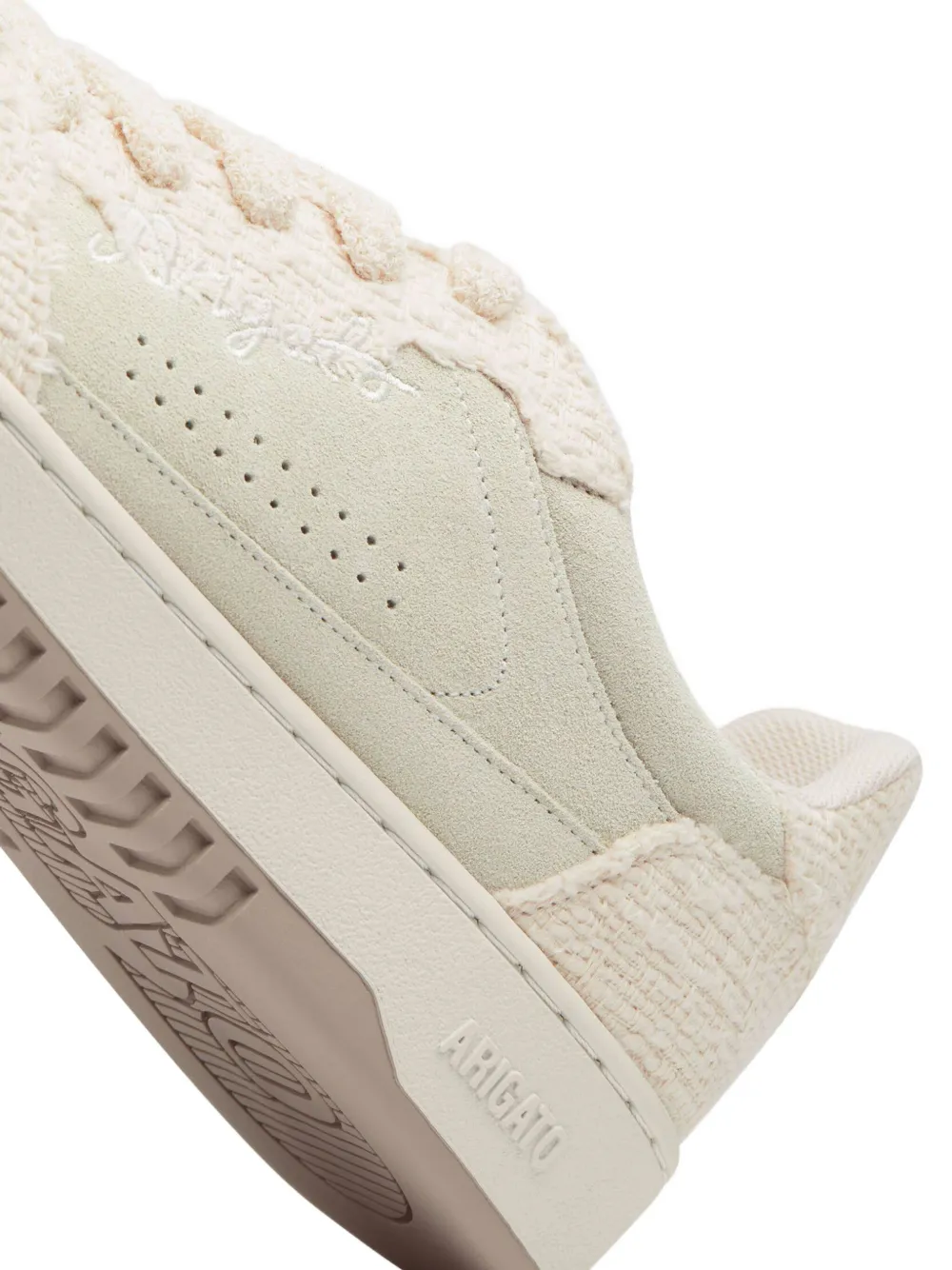 Axel Arigato Dice Lo woven suede sneakers White
