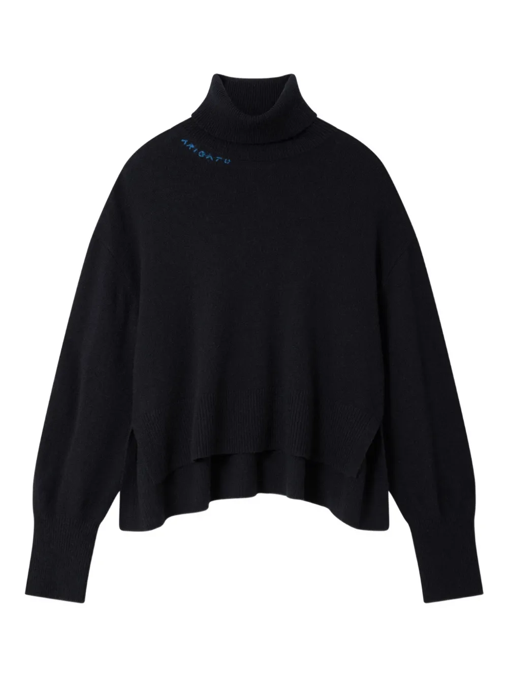 Axel Arigato embroidered turtleneck sweater Blauw