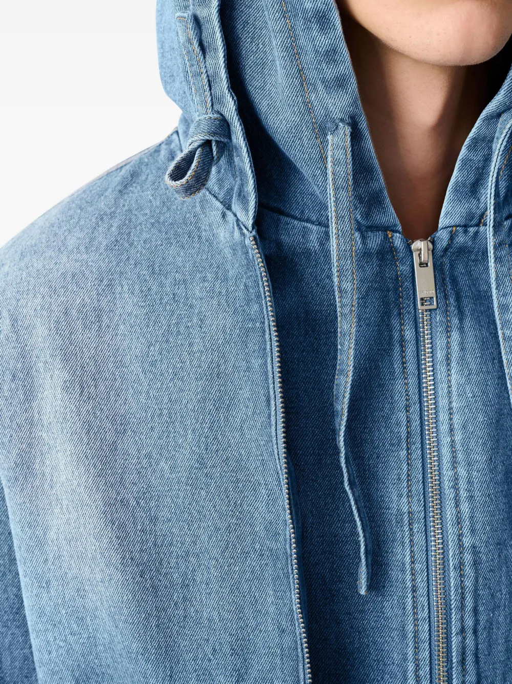 Axel Arigato Denim jack met capuchon Blauw