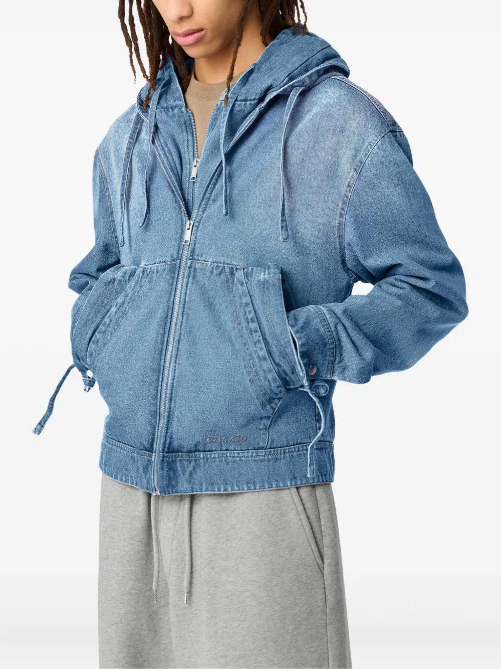 Axel Arigato Denim jack met capuchon Blauw