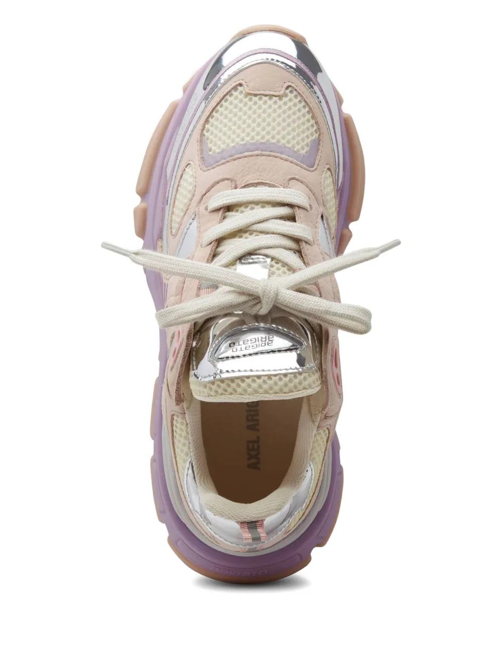 Axel Arigato metallic panelled mesh trainers LIGHT PINK SILVER