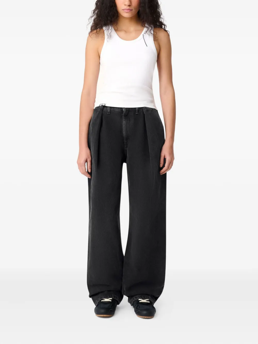 Axel Arigato pleated-pockets wide-leg jeans Grijs