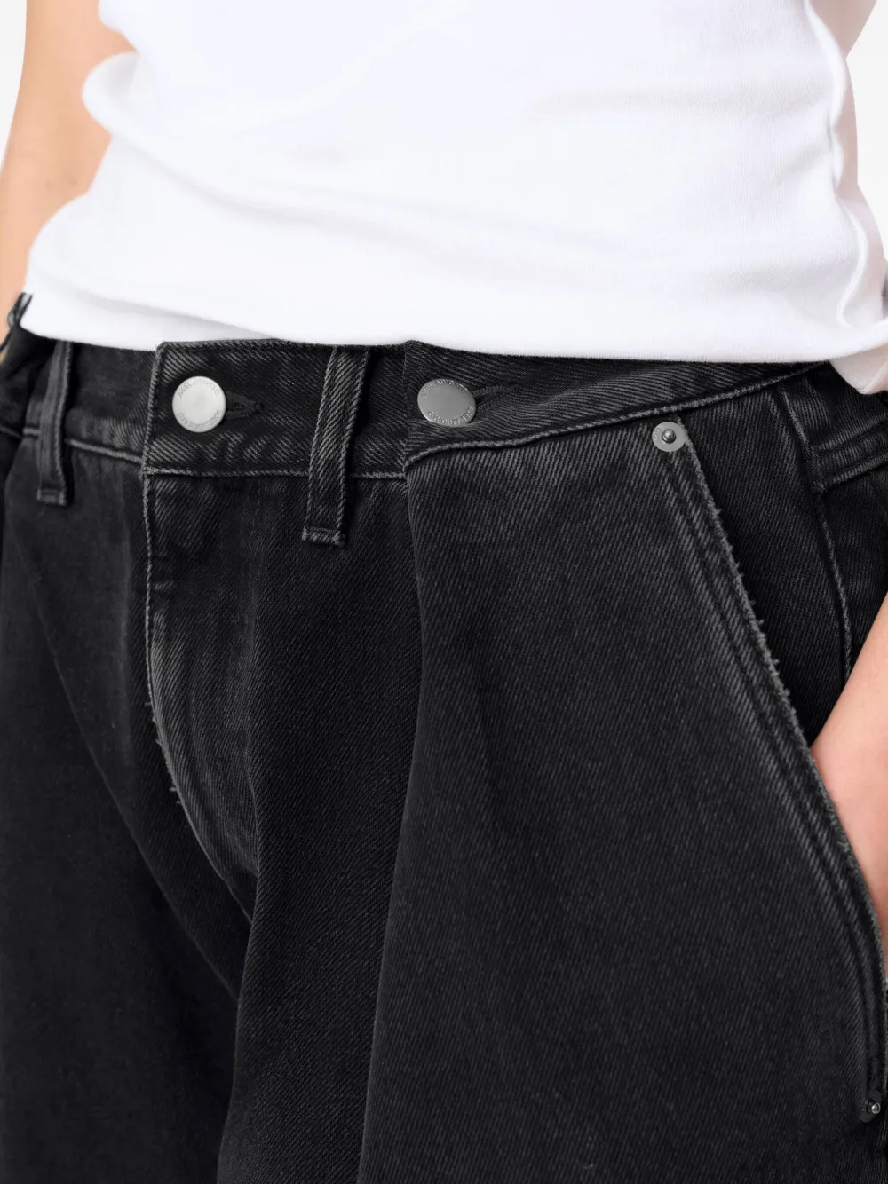 Axel Arigato pleated-pockets wide-leg jeans Grijs