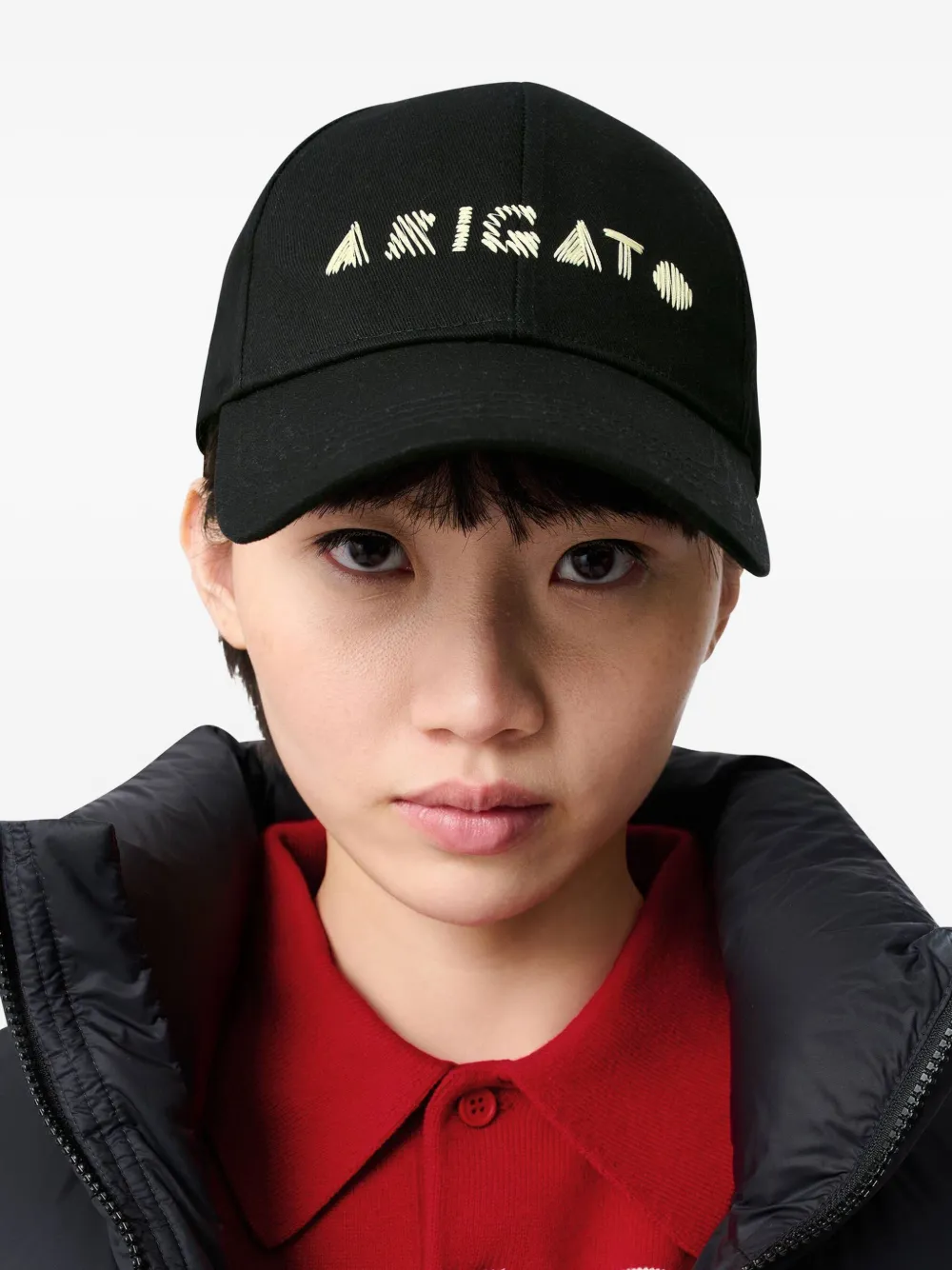 Axel Arigato The Thread embroidered baseball cap Zwart