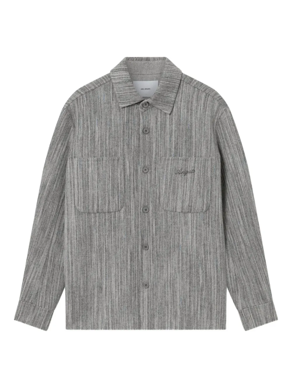 Axel Arigato Aidan striped shirt jacket Grijs