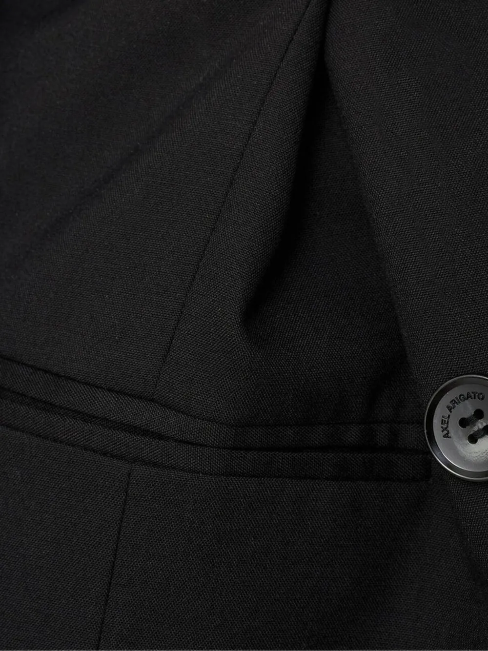 Axel Arigato frayed double-breasted blazer Zwart