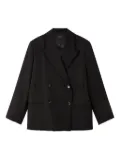 Axel Arigato frayed double-breasted blazer - Black
