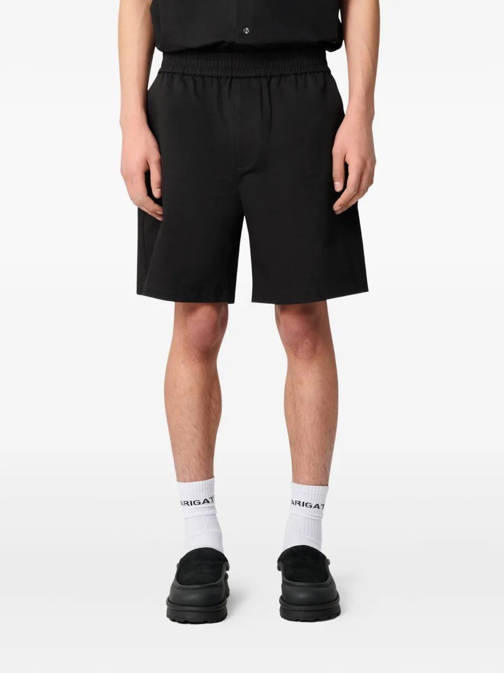 Axel Arigato Nova katoenen shorts met elastische taille Zwart