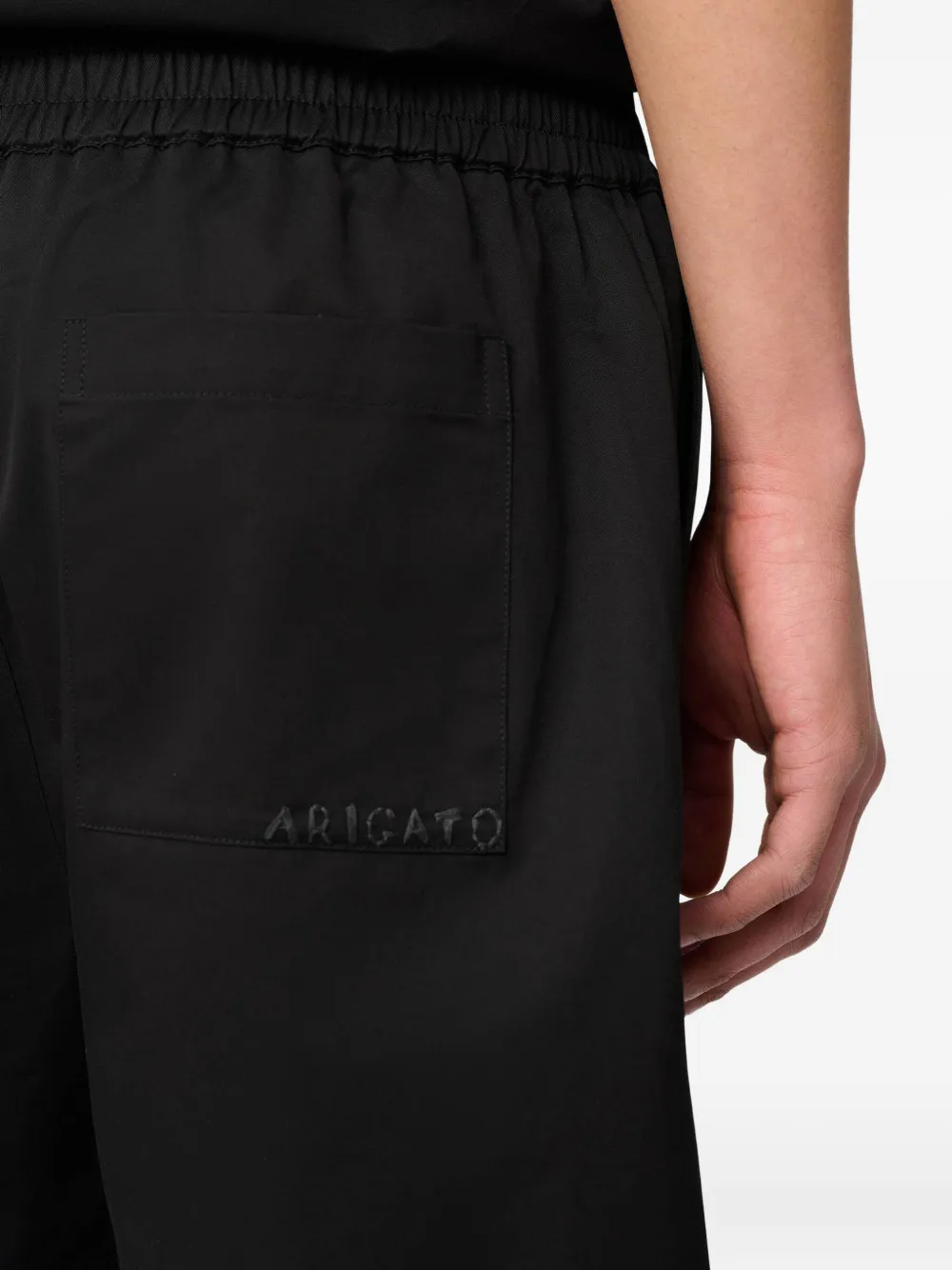 Axel Arigato Nova katoenen shorts met elastische taille Zwart