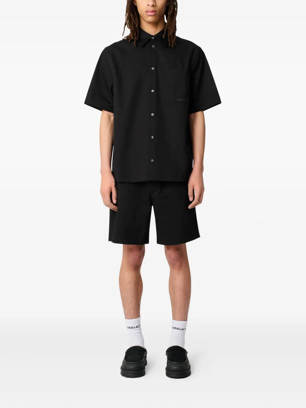 Axel Arigato Nova katoenen shorts met elastische taille Zwart