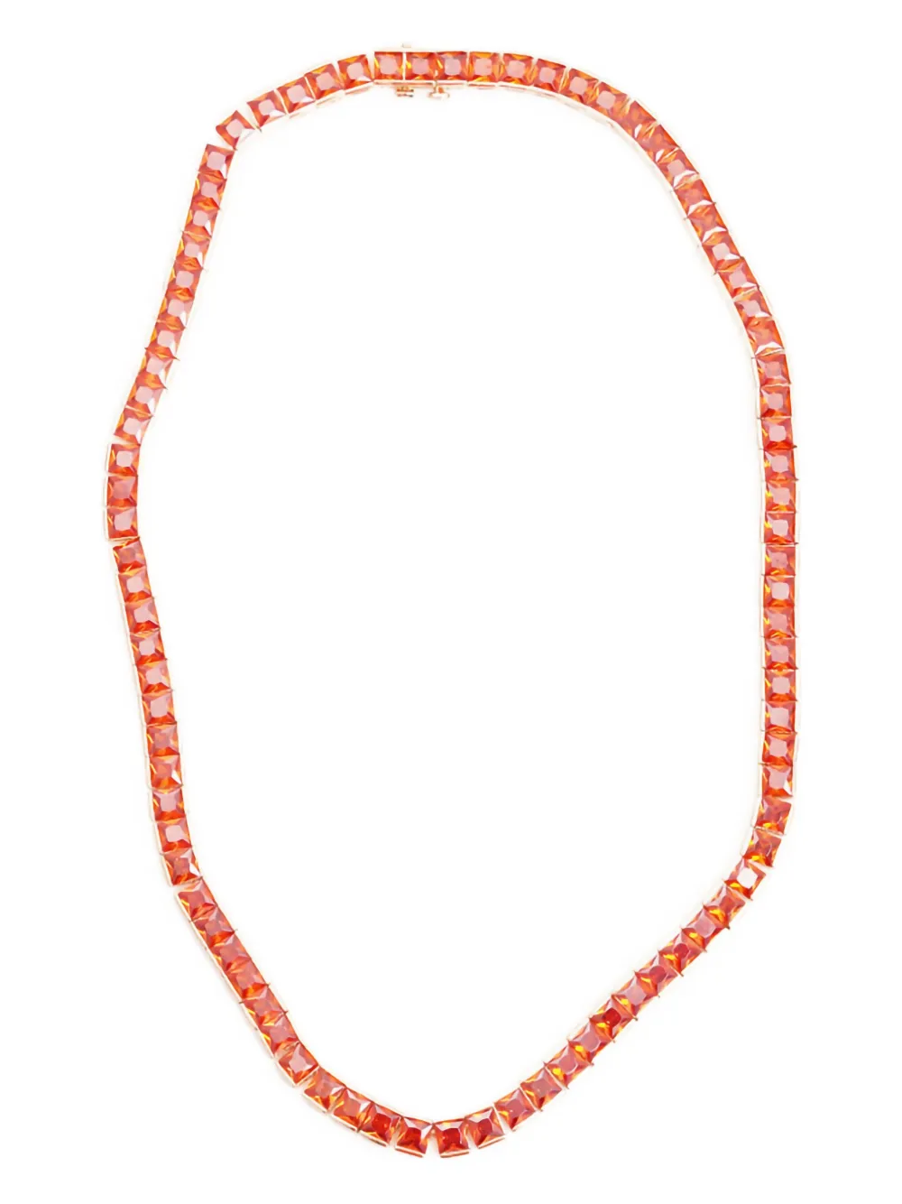 Izabel Display Tennis embellished necklace | Orange | Image 1