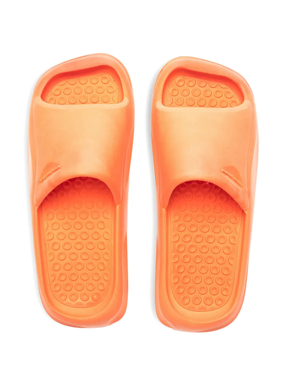 Heron Preston logo-embossed slides Orange