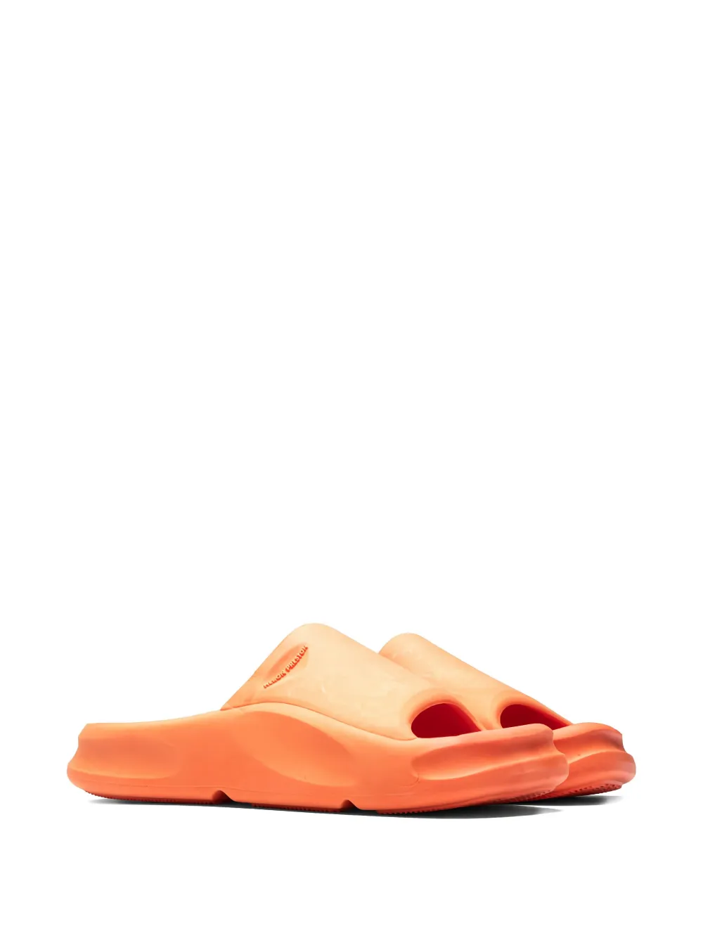 Heron Preston logo-embossed slides Orange