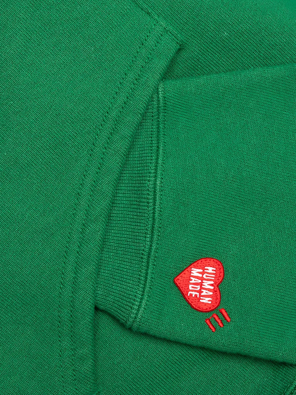 Human Made duck-logo heavyweight hoodie Groen