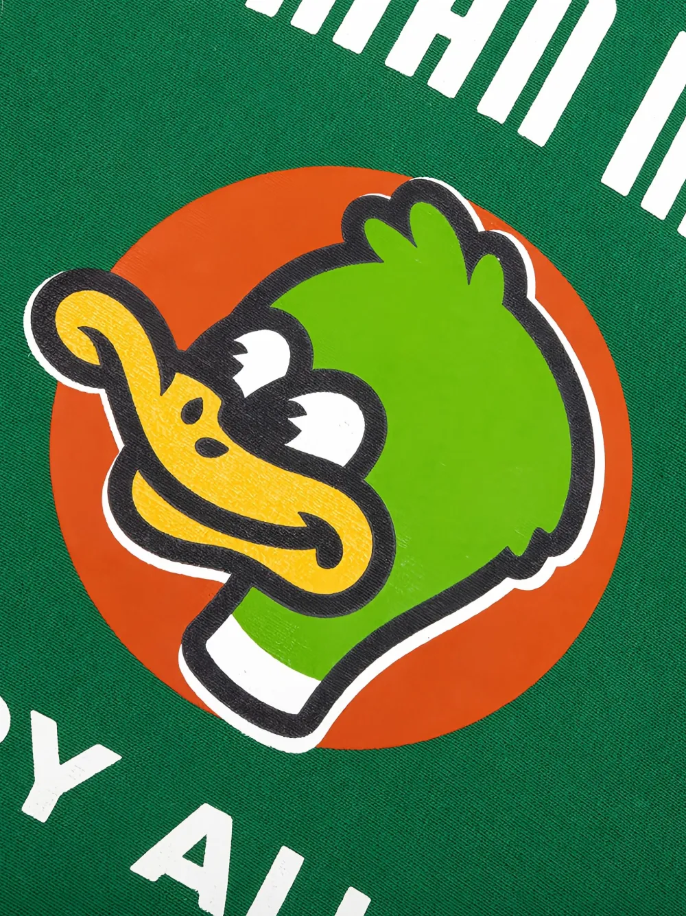 Human Made duck-logo heavyweight hoodie Groen