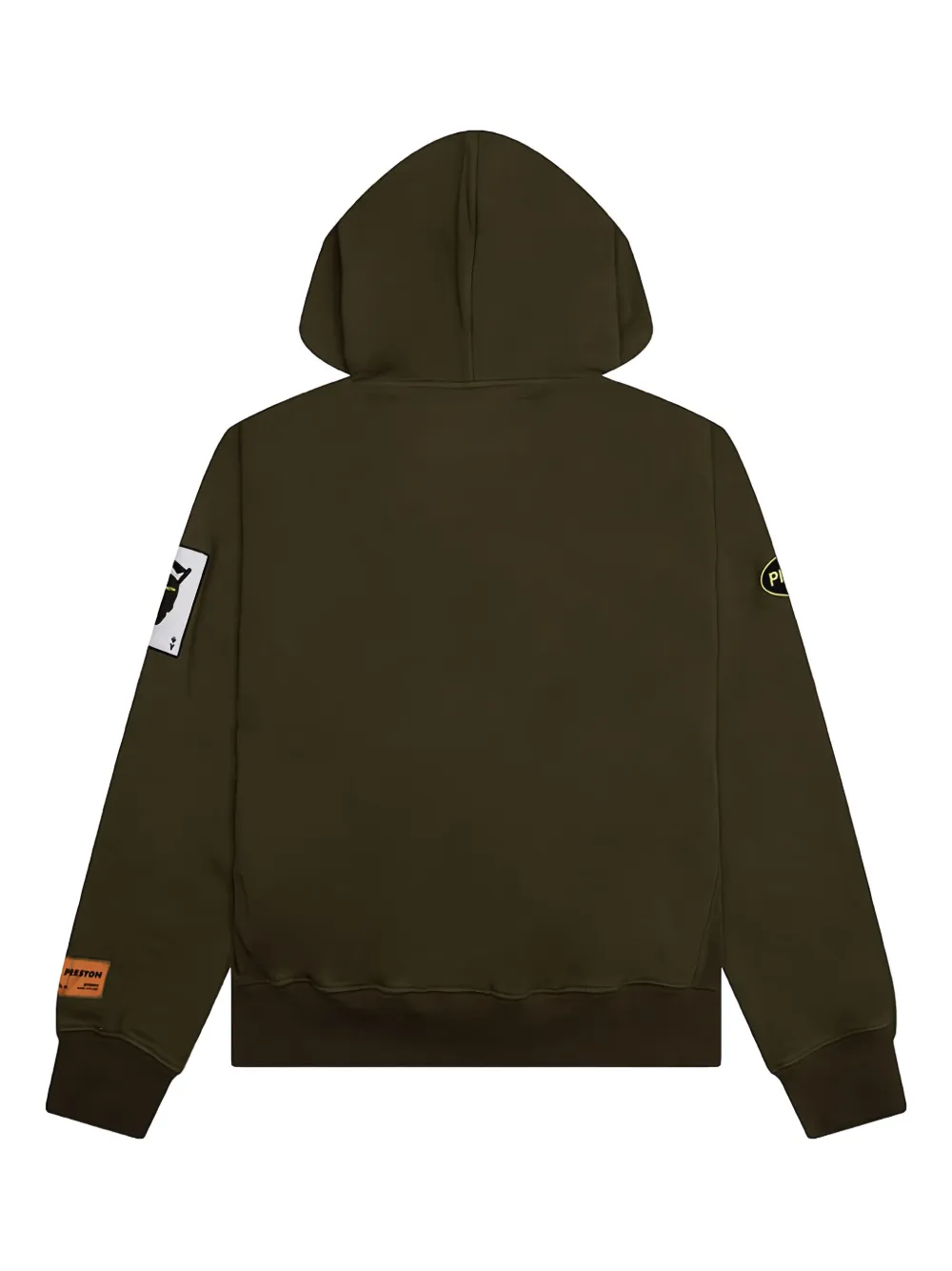 Heron Preston Racing hoodie met doodskoppatch Groen