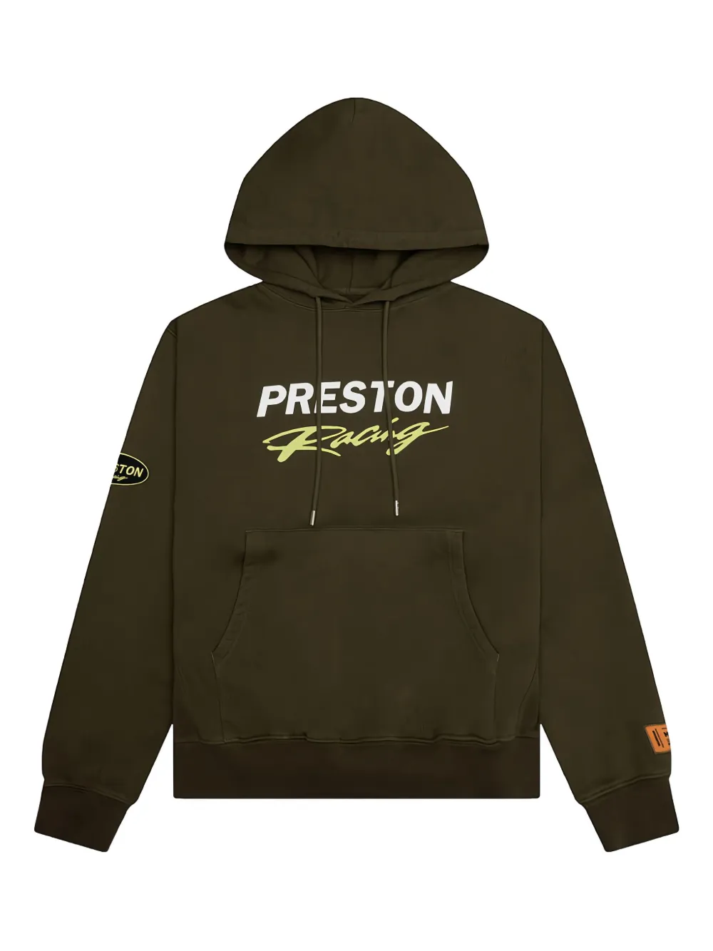 Heron Preston Racing hoodie met doodskoppatch Groen
