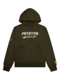 Heron Preston Preston Racing skull-patch hoodie - Green