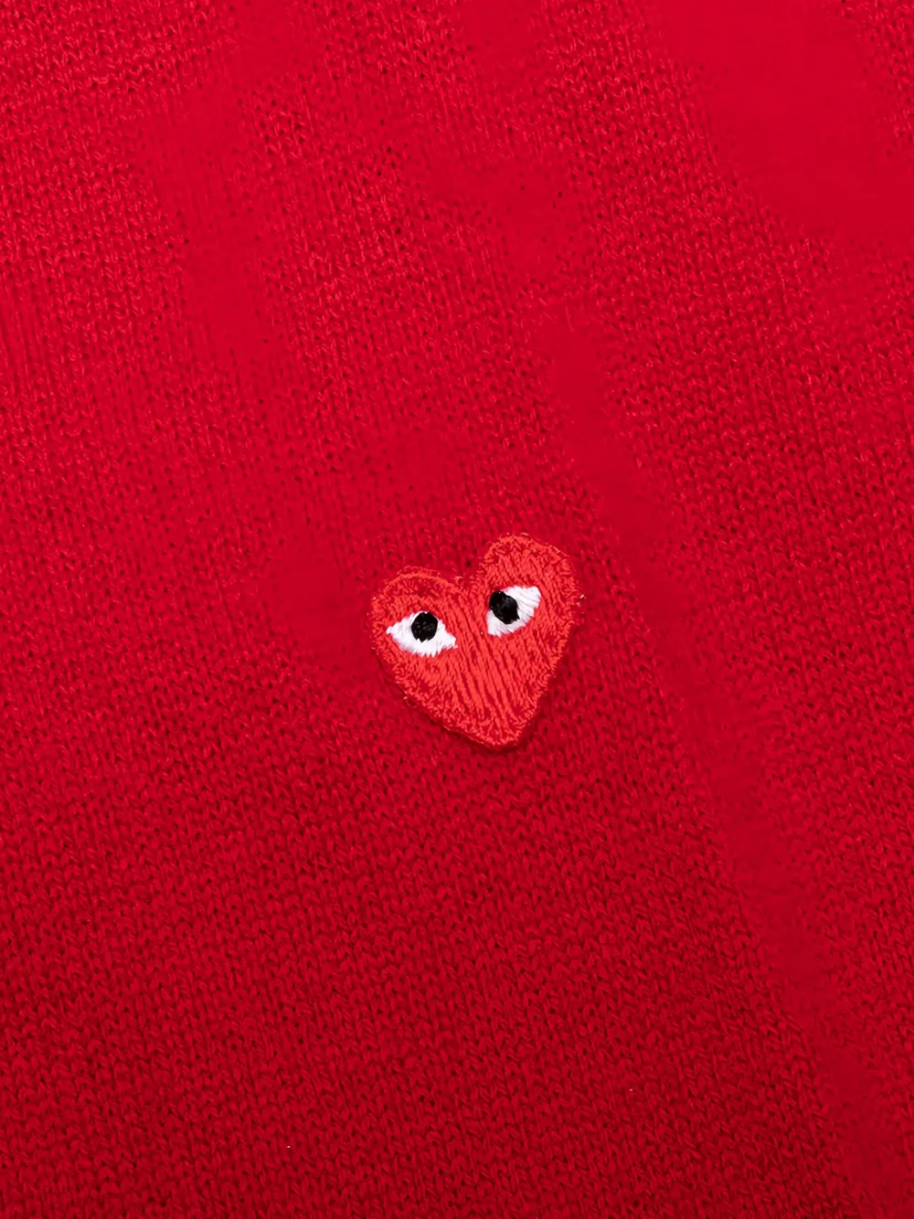 Comme Des Garçons Play heart-embellished sweater Rood