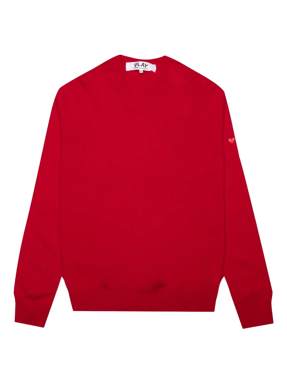 Comme Des Garçons Play heart-embellished sweater Rood