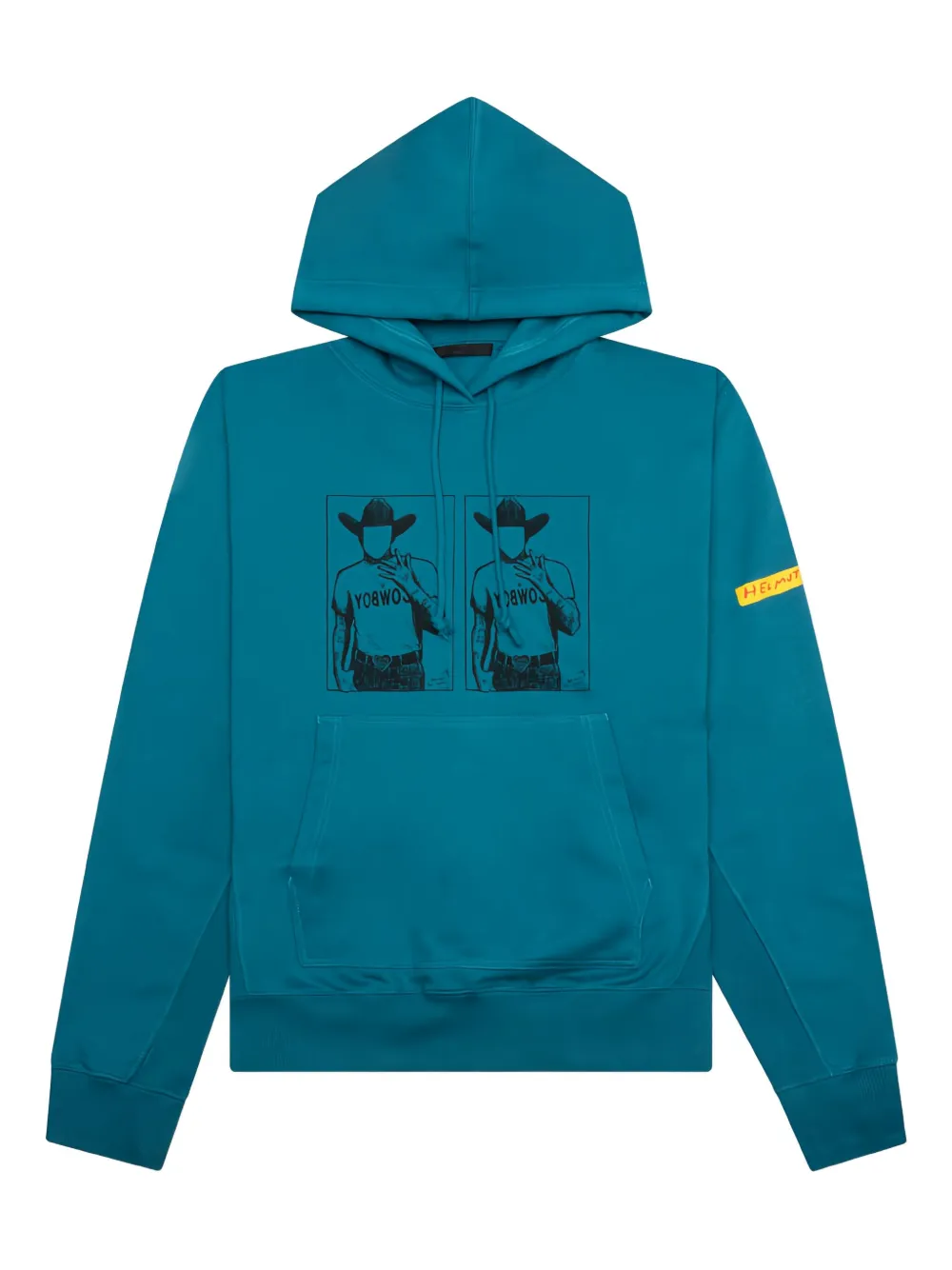 Helmut Lang Hoodie met cowboyprint Blauw