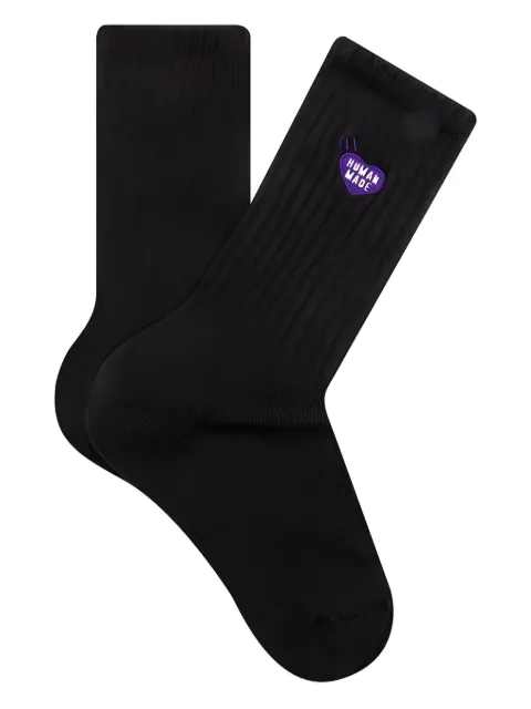 Human Made heart-embroidered pile socks