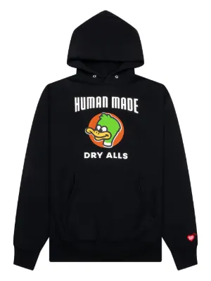 HUMAN MADE ロゴプリントプルオーバーフーディ ブラック Human Made Hoodies for Men - Shop Now on FARFETCH