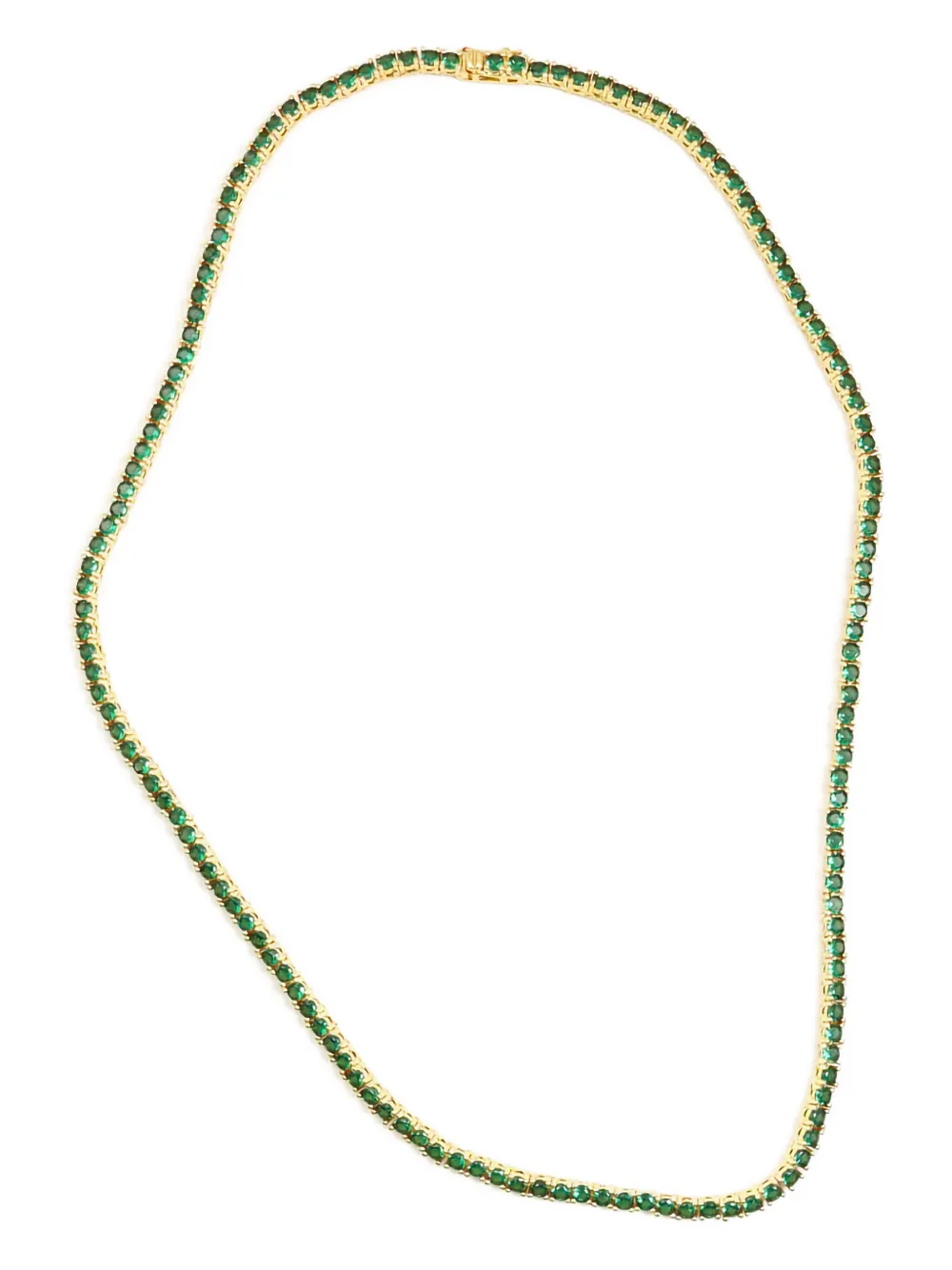 Izabel Display cubic zirconia tennis necklace | Green | Image 1