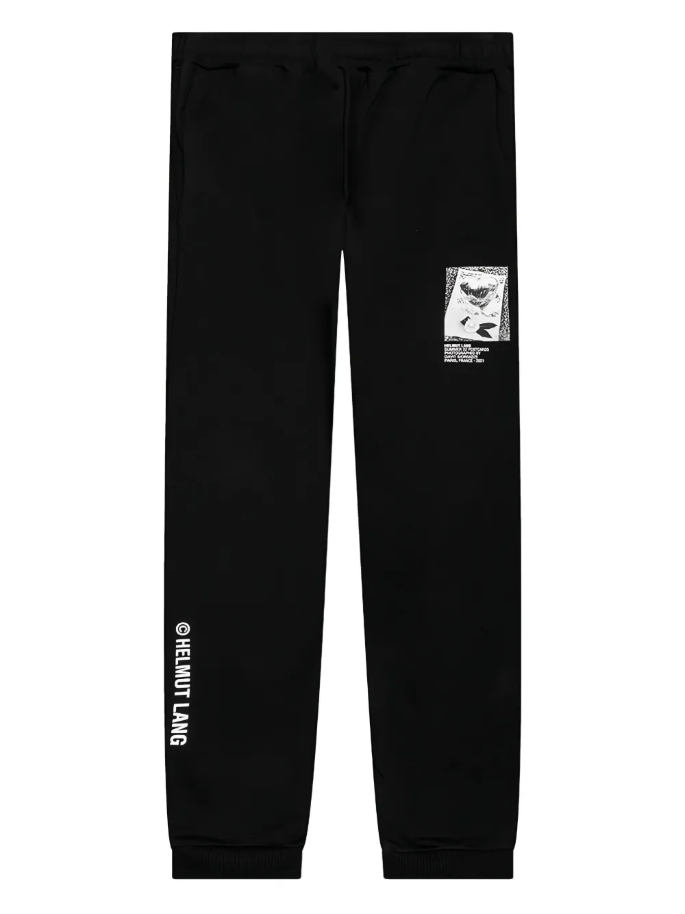 Helmut Lang Joggingbroek met logoprint Zwart