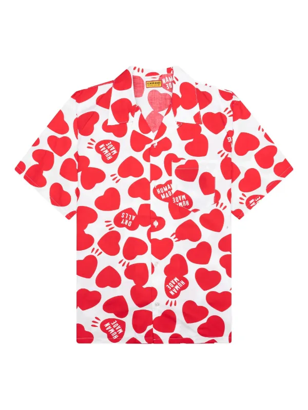Human Made heart-print Shirt | White | FARFETCH PH