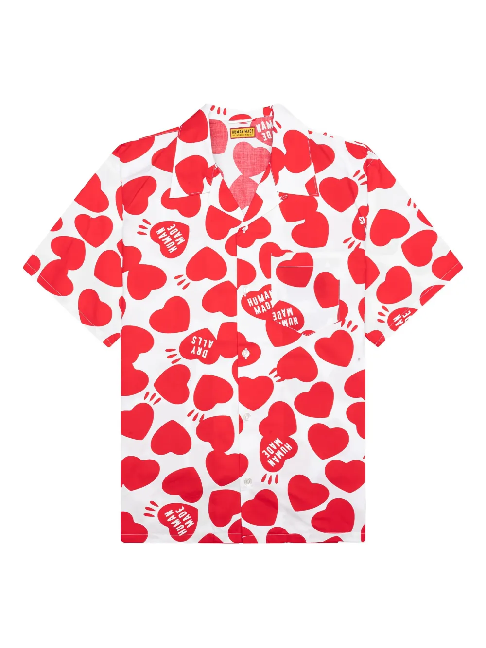 Human Made heart-print shirt - ホワイト Human Made heart-print shirt - ホワイト