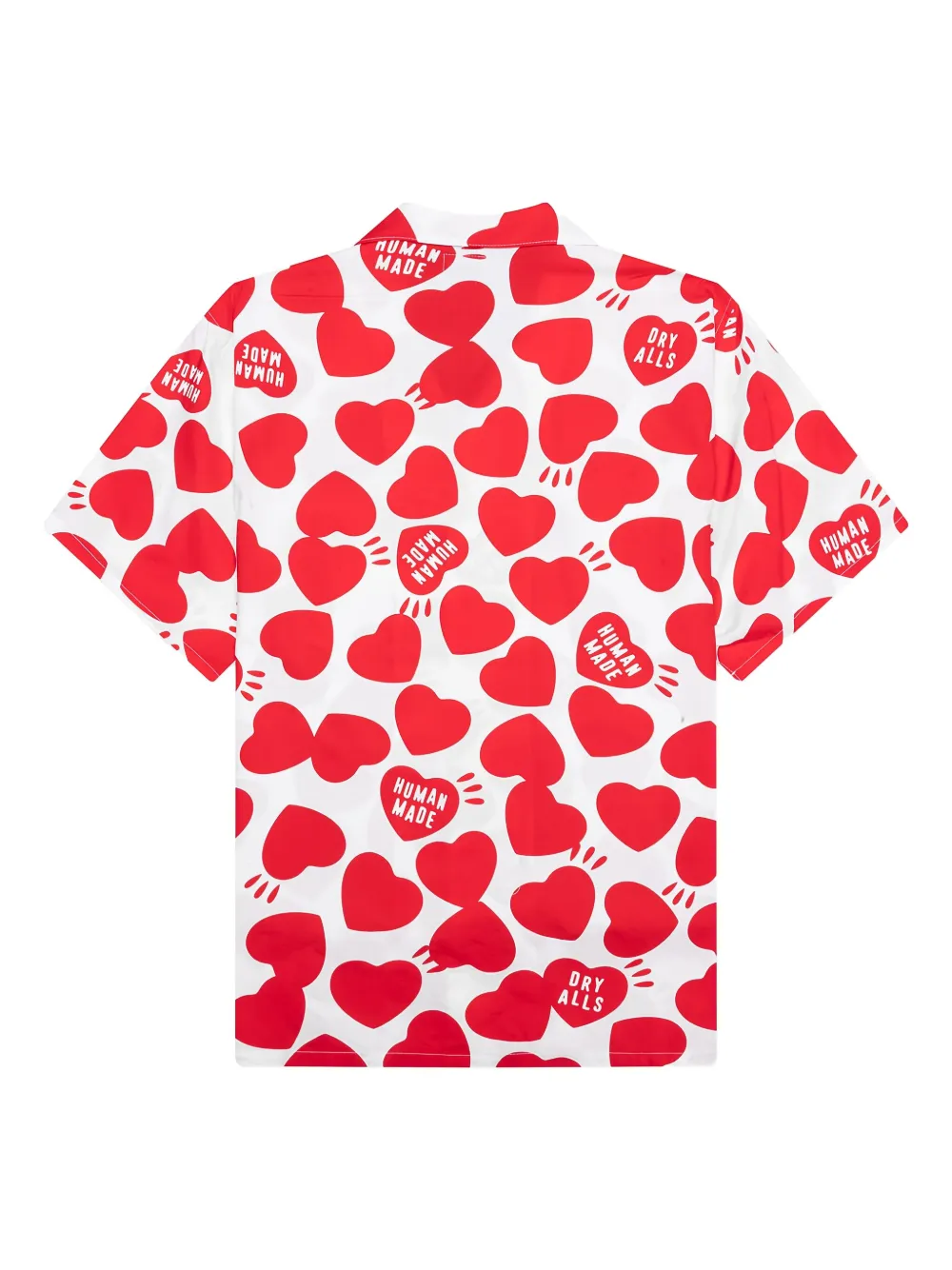 Human Made Overhemd met hartprint - Wit