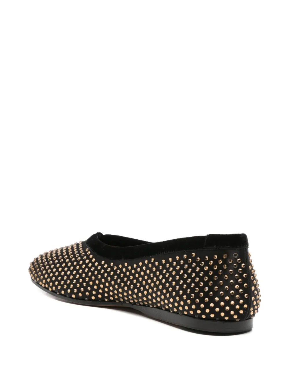 Forte Forte Crystal-embellished Ballet Flats In Black