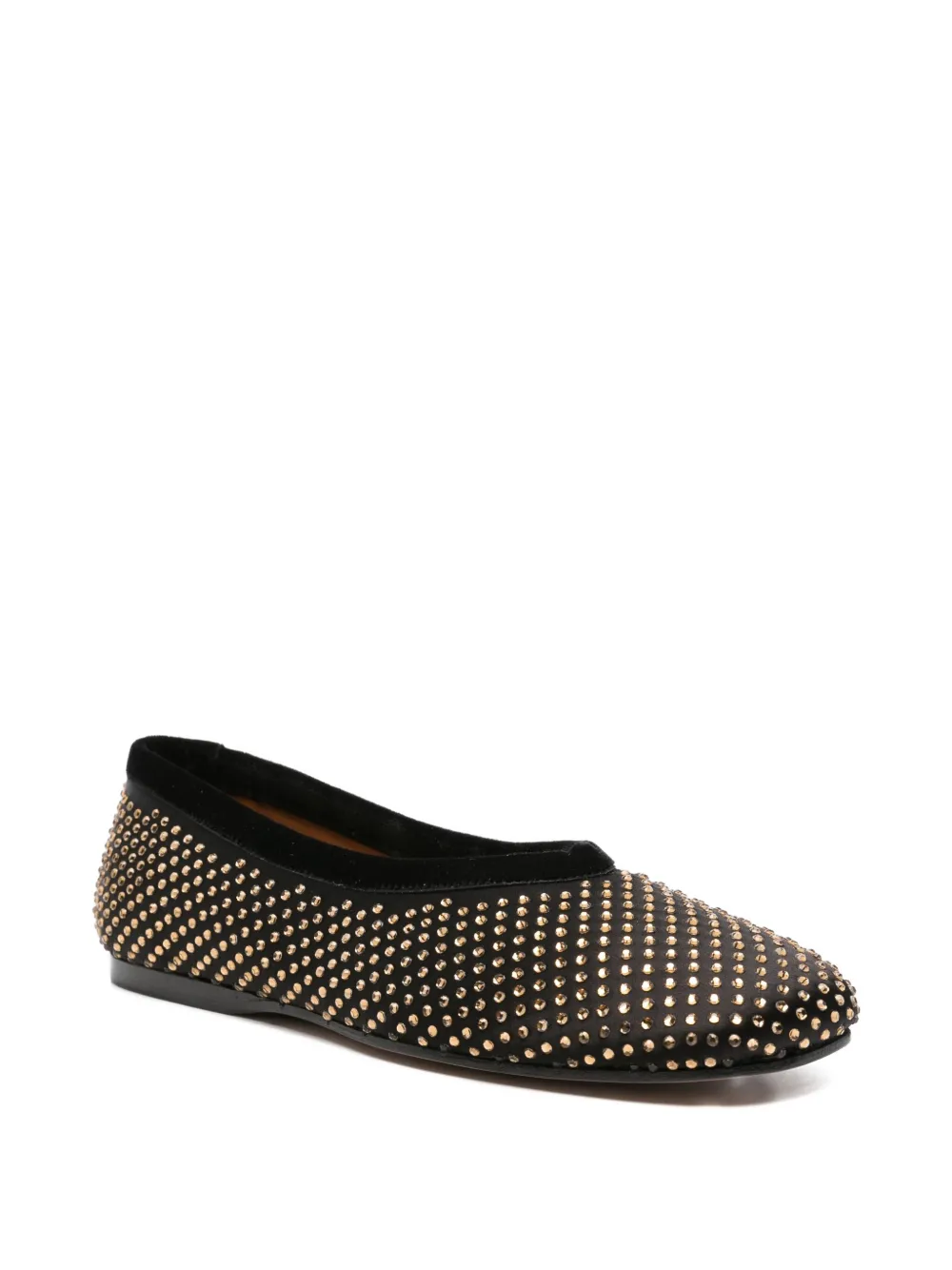 Forte Forte Crystal-embellished Ballet Flats In Black