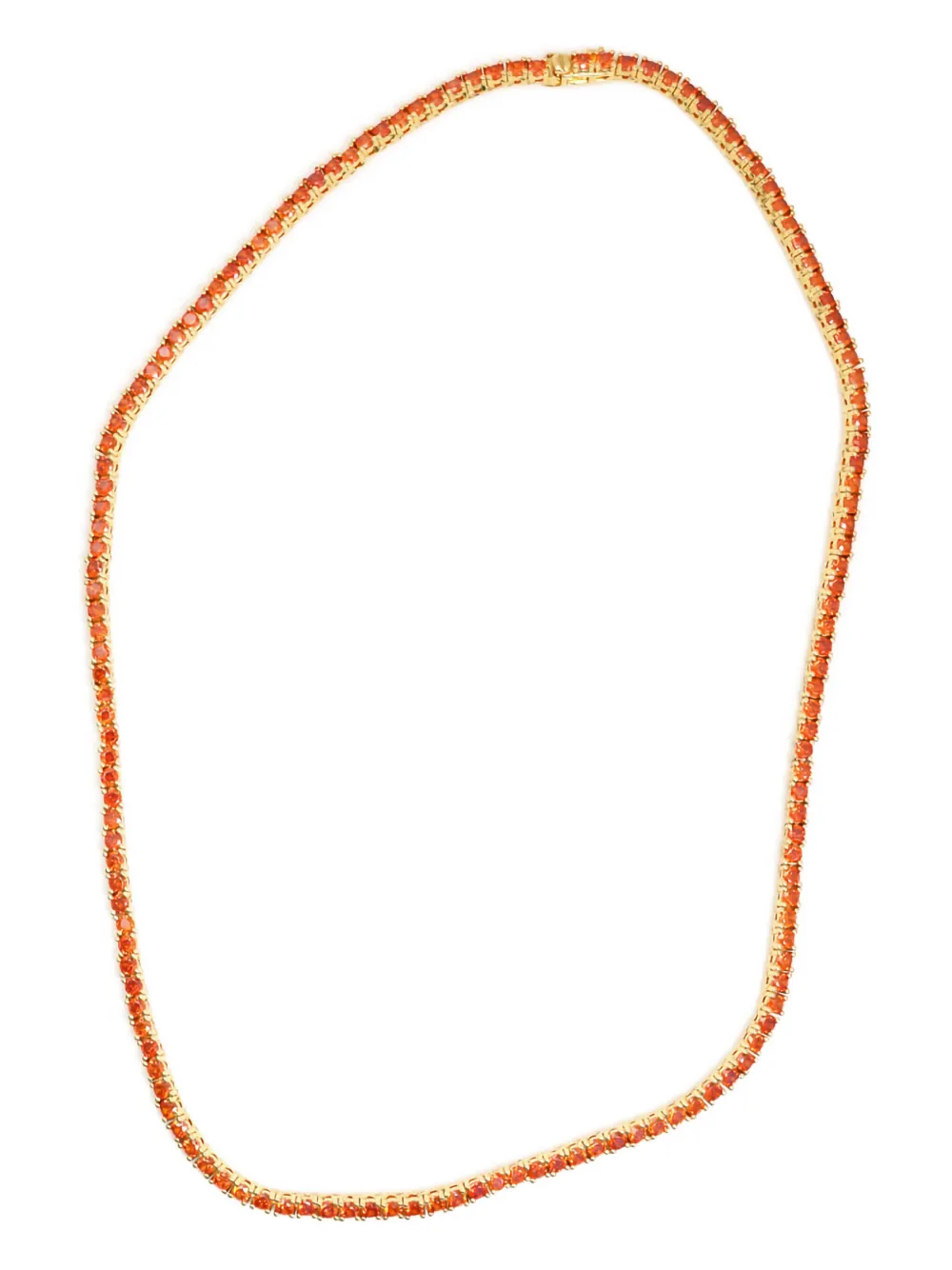 Izabel Display cubic zirconia tennis necklace | Orange | Image 1