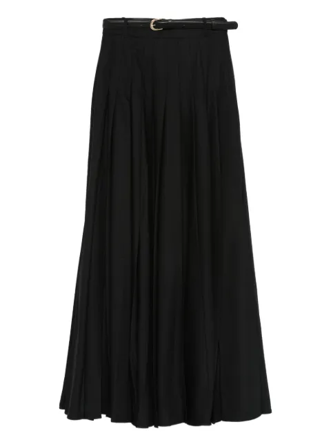 Self-Portrait pleated belted skirt