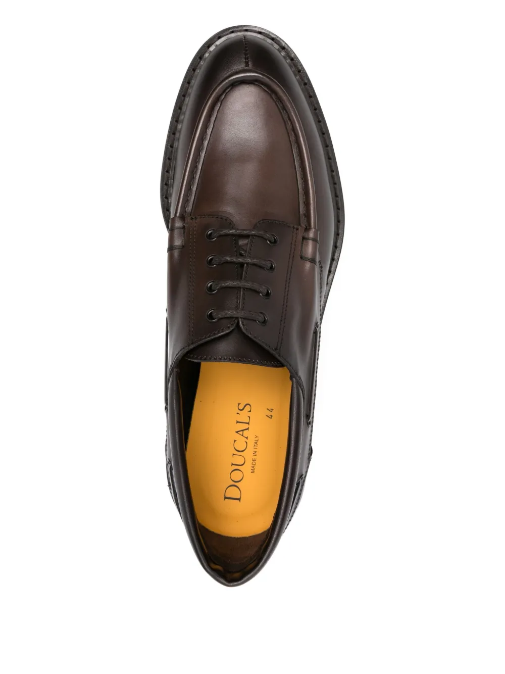 Doucal's leather lace-up shoes Brown