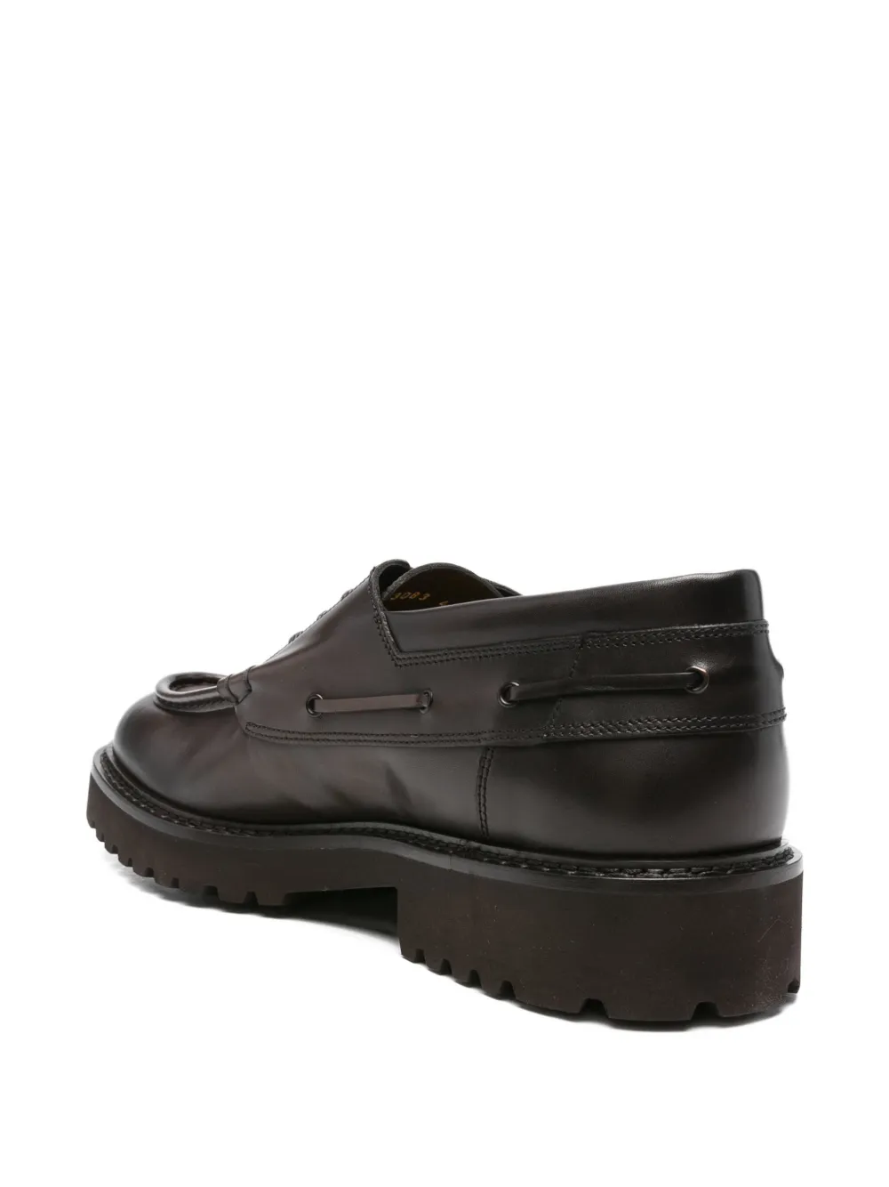 Doucal's leather lace-up shoes Brown