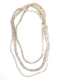 Izabel Display gold-plated tennis necklace - White