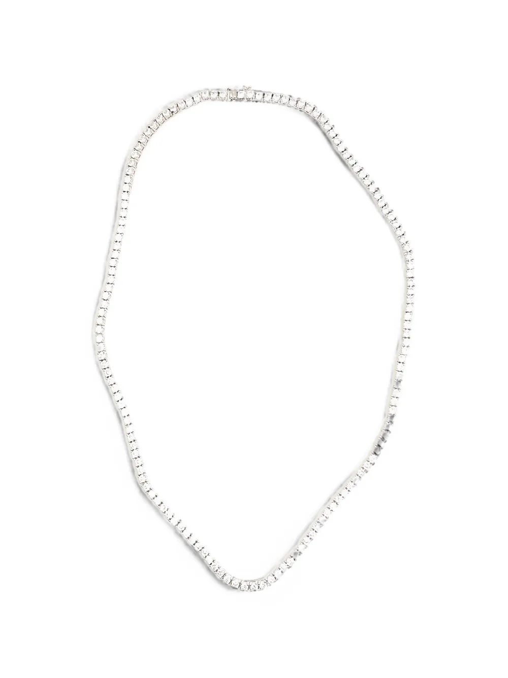 Izabel Display Tennis Halskette mit Krappenfassung - Silber