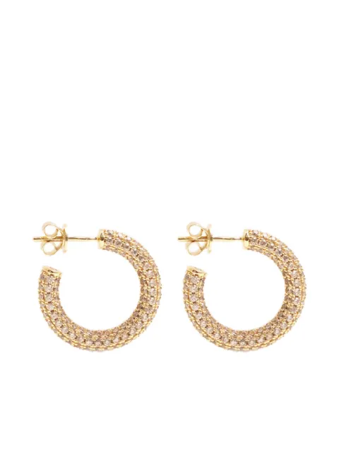 Izabel Display pavé-set hoop earrings
