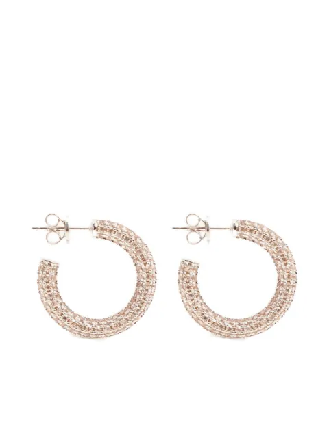 Izabel Display pavé-set hoop earrings