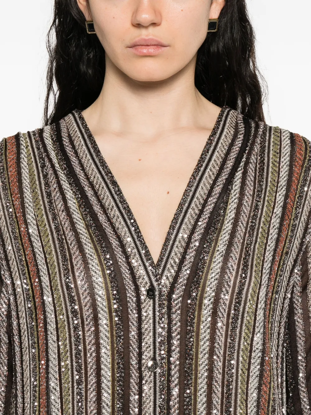 Missoni Jas met pailletten Bruin