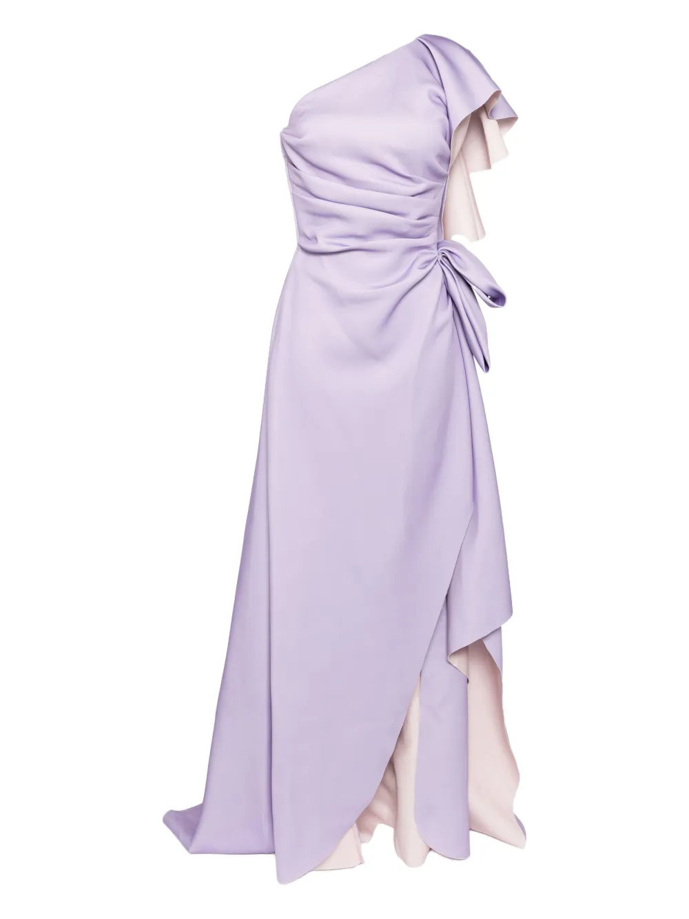 draped flared dress
