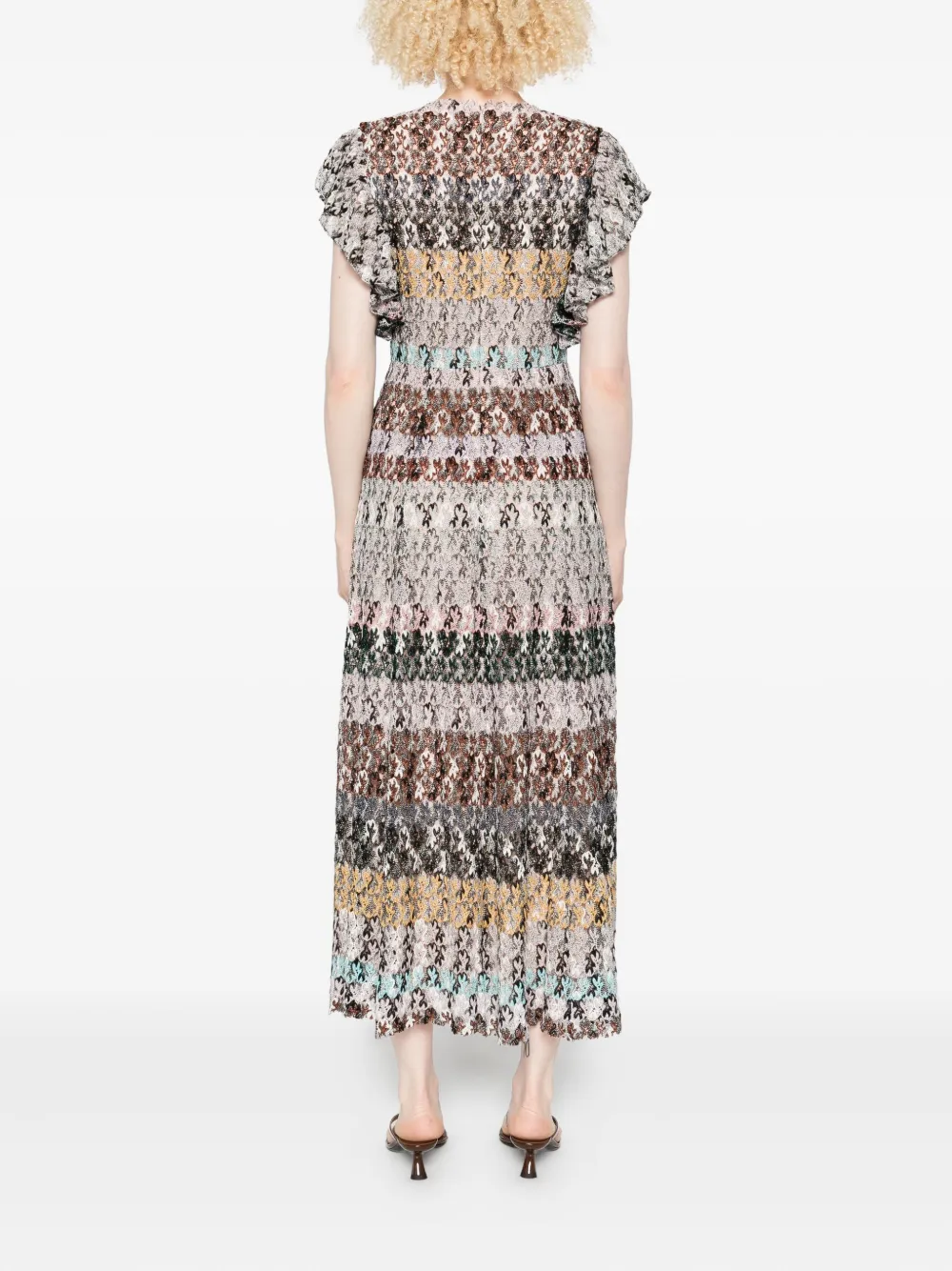 Missoni Midi-jurk met V-hals Zwart