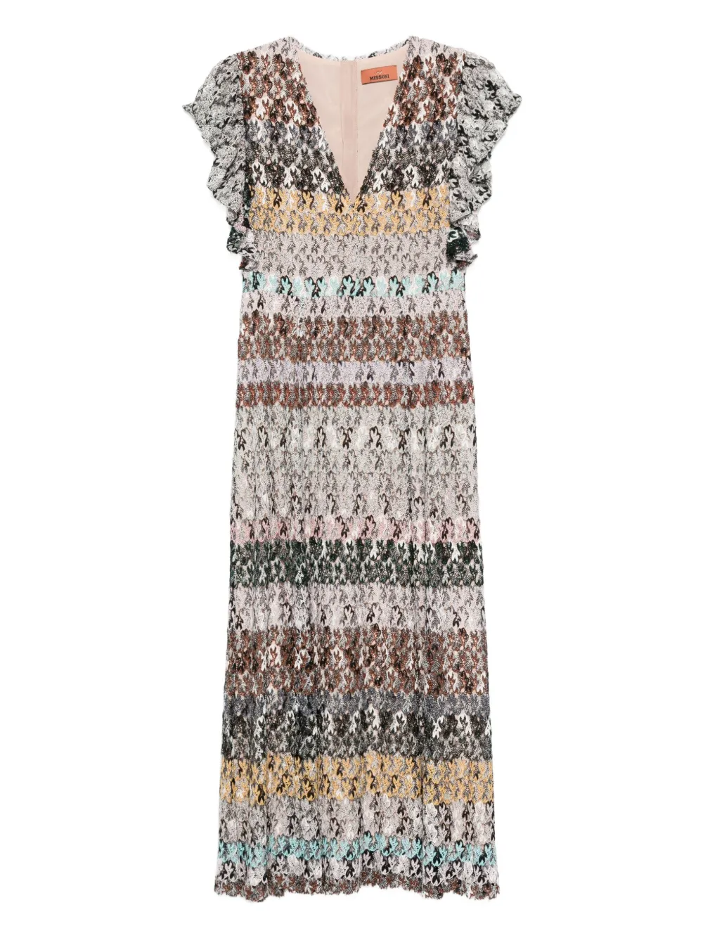 Missoni Midi-jurk met V-hals Zwart