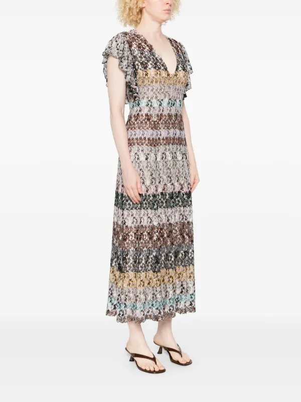 イタリア、MISSONI、パーティードレス Missoni Vネック ドレス | ブラック | FARFETCH JP