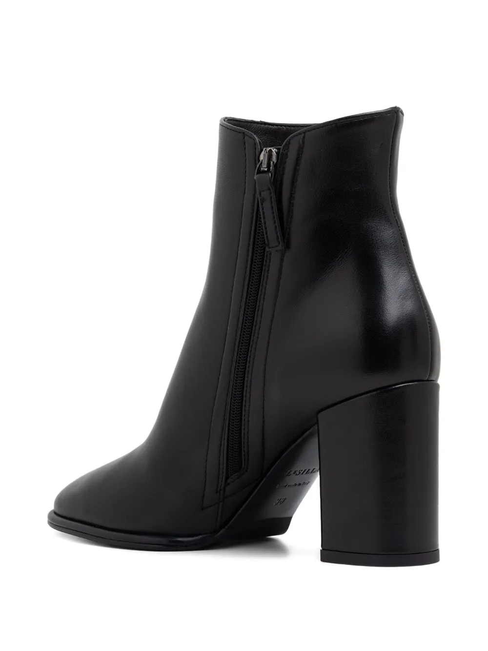 Le Silla 90mm block-heel leather boots Black