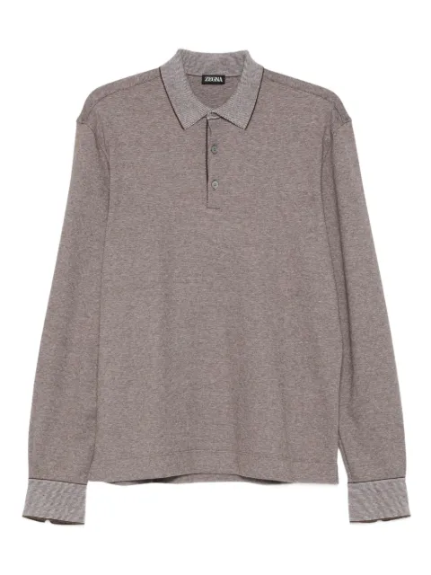 Zegna polo à manches longues